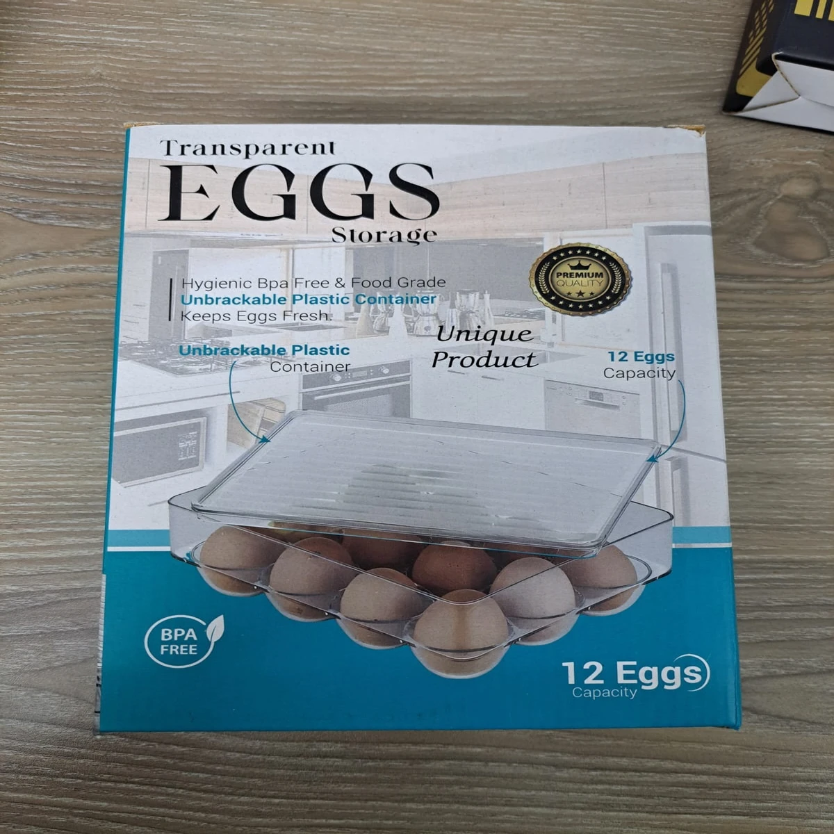 Acrylic Egg Storage Box For 12 Pieces, Egg Holder for Refrigerator
