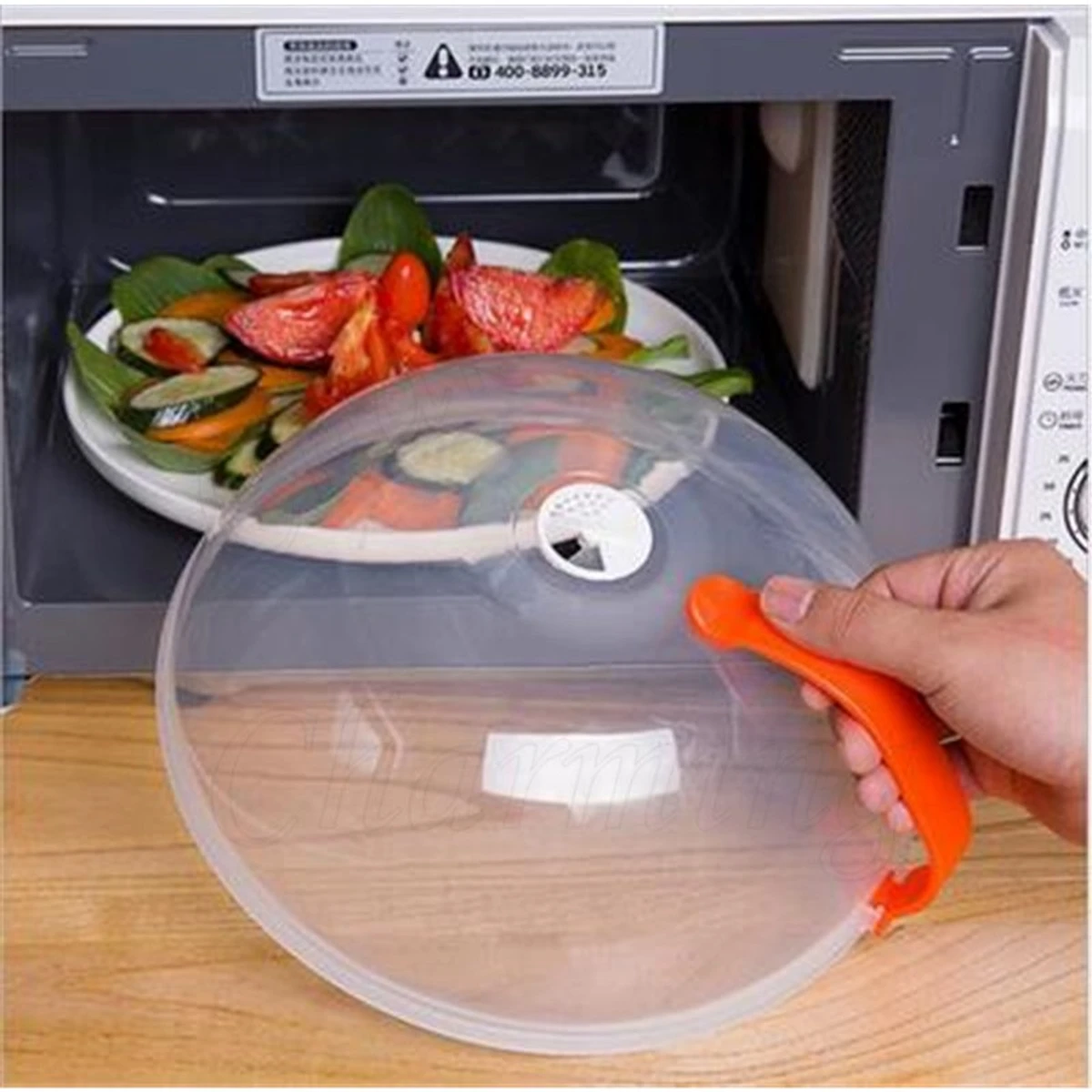Cooking Food Safe Plastic Large Microwave Dome Plate