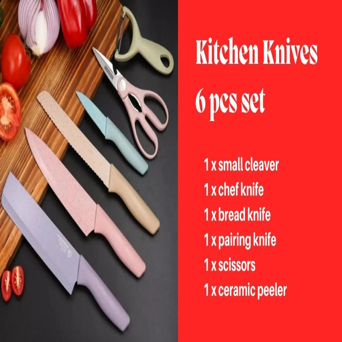 6Set Kitchen Knife Non-Stick