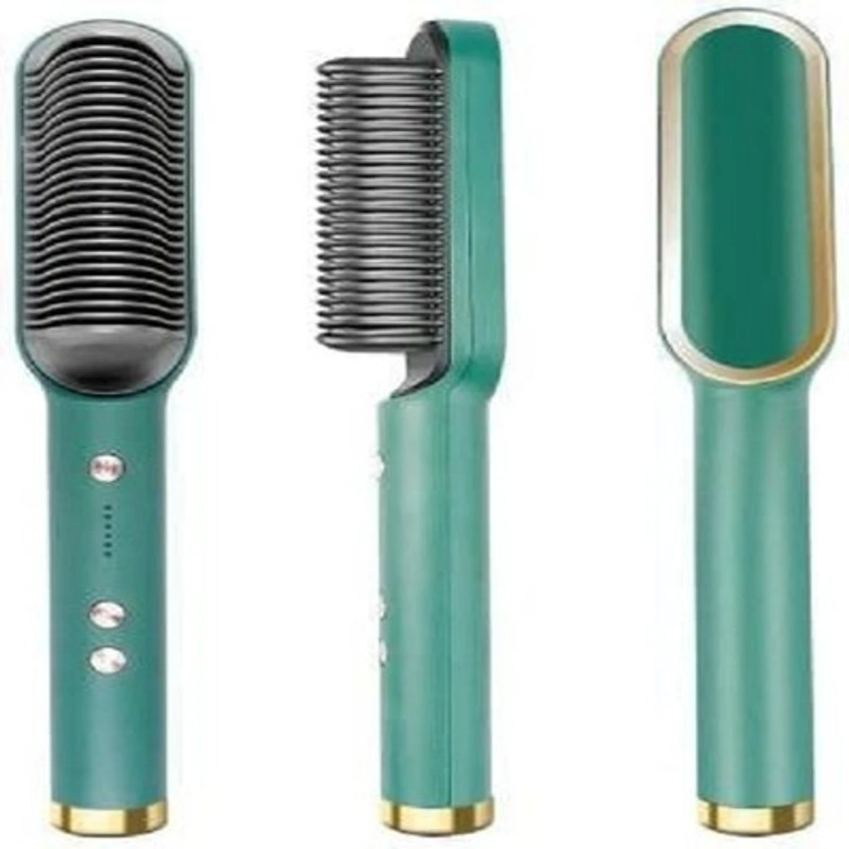 Hair Styling Comb Multifunctional Straightener Hair Brush Hair Dryer for Men&Women-G16-Green