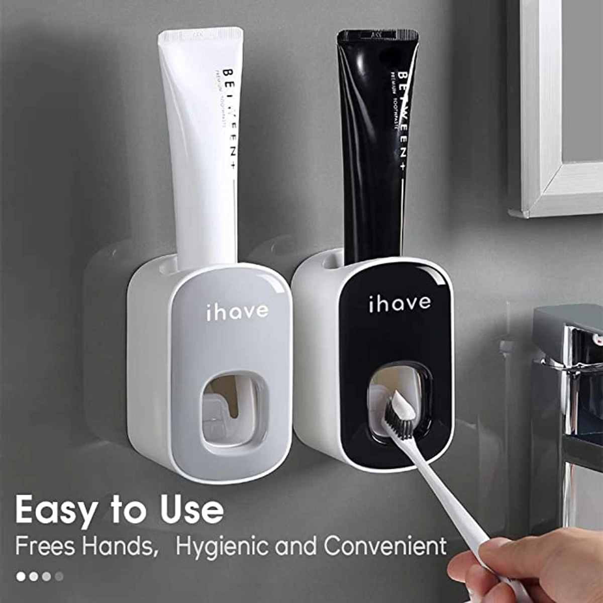 Have Toothpaste Dispenser Wall Mount for Bathroom Automatic Toothpaste Squeezer