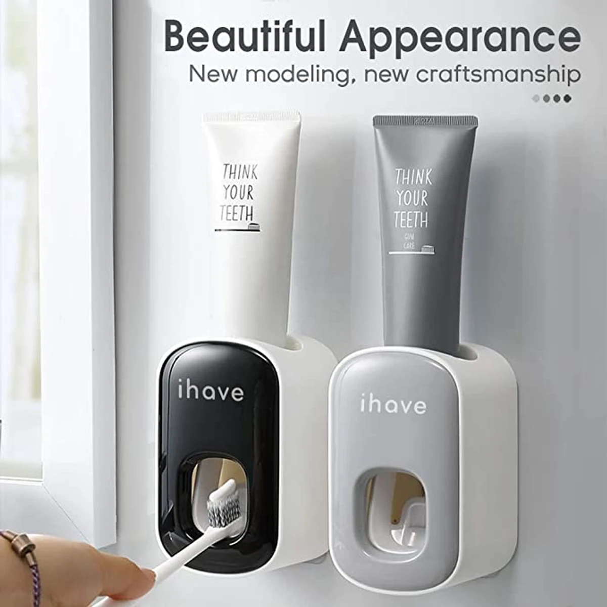 Have Toothpaste Dispenser Wall Mount for Bathroom Automatic Toothpaste Squeezer