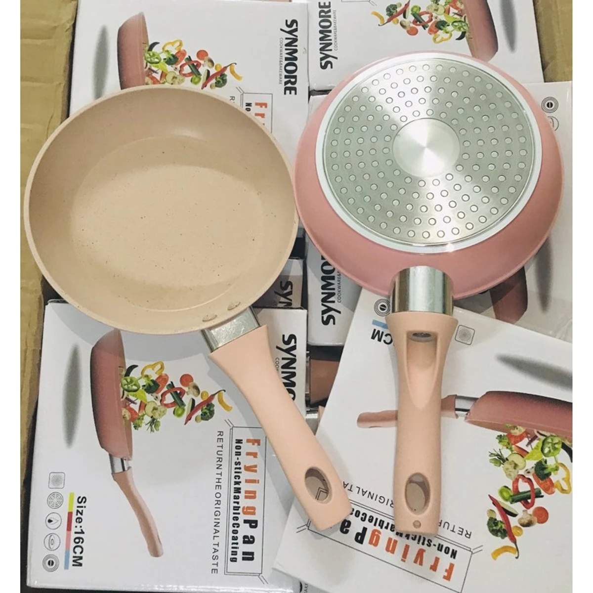 Frying Pan Non-Stick Marble Coating 16 Cm Synmore
