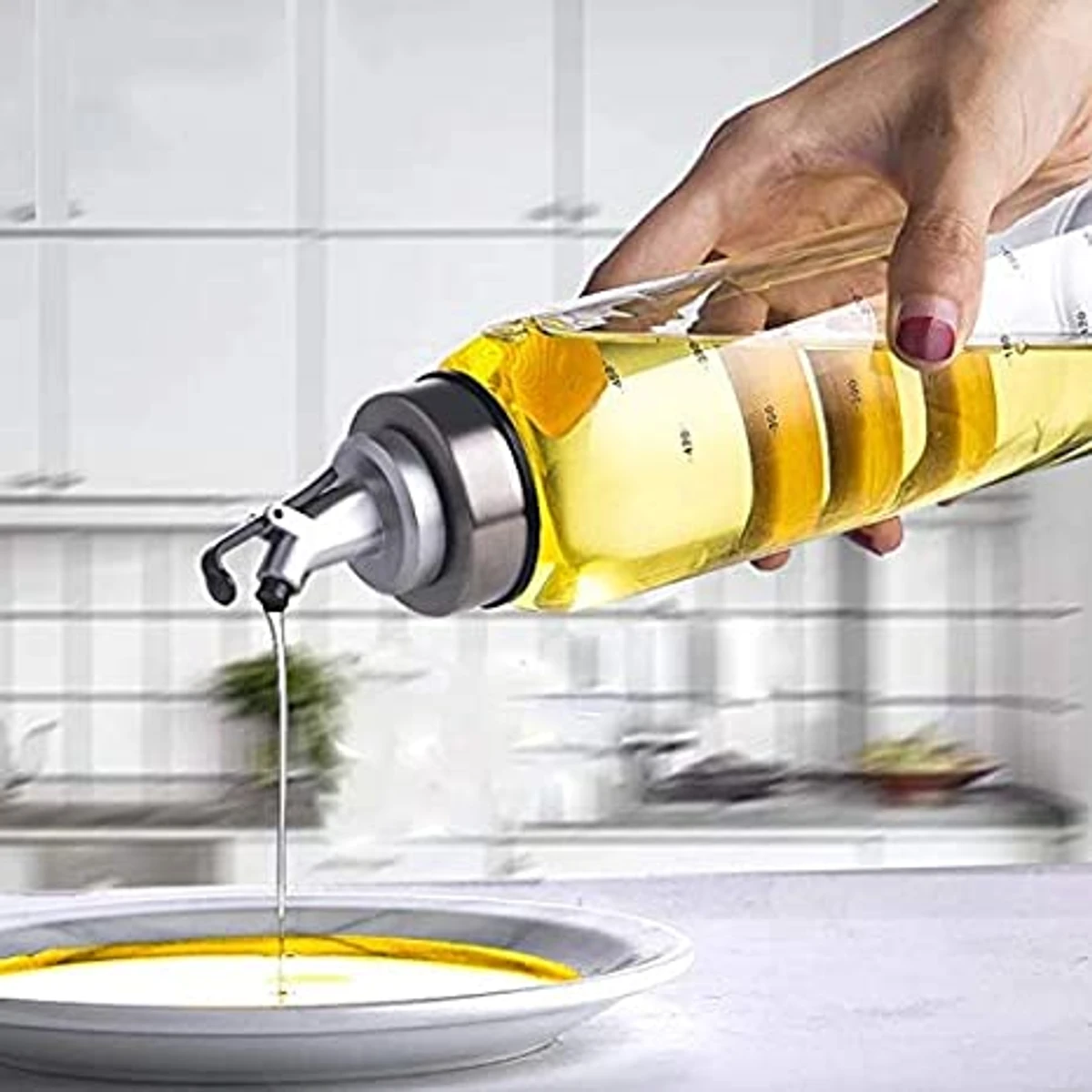 Share Favorit (2) 300 ml Pro Cooking Seasoning Bottle Dispenser Sauce Bottle Kitchen Storage Bottles for Oil and Vinegar Olive bottle Container