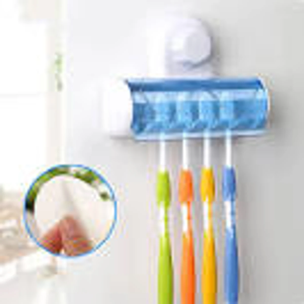 Free Punching Seamless Paste Toothbrush Holder Razor Holder Wall Hanging Toothbrush Holder Bathroom