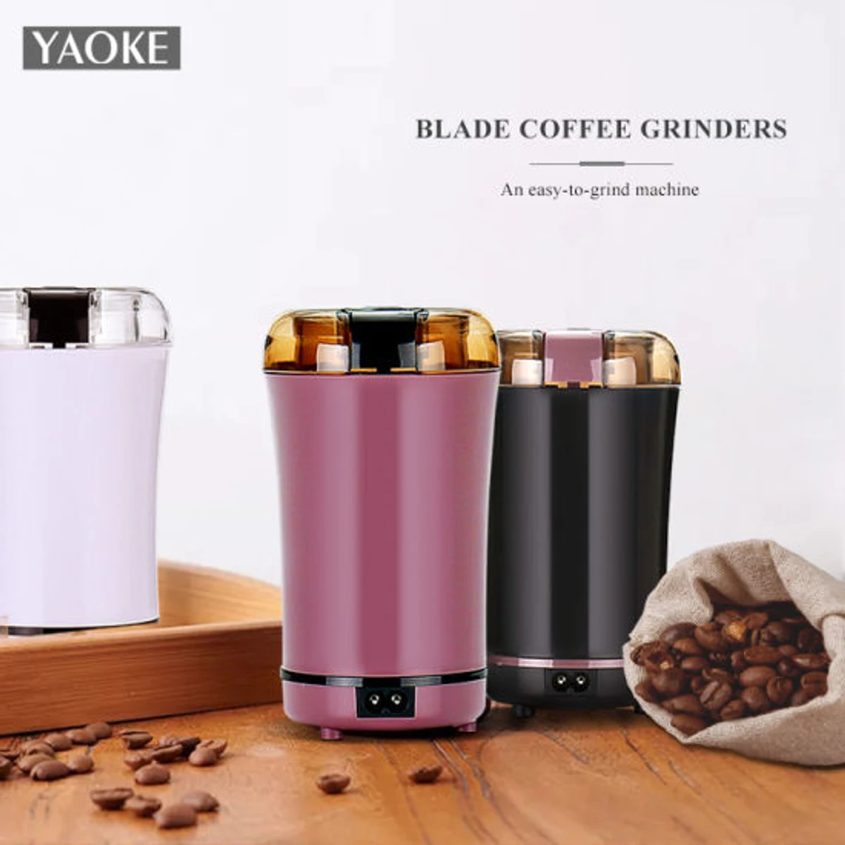 Mini Kitchen Electric Coffee Grinder Cereals Nuts Beans Spices Grains Grinding Machine Multifunctional Home Coffee Grinder