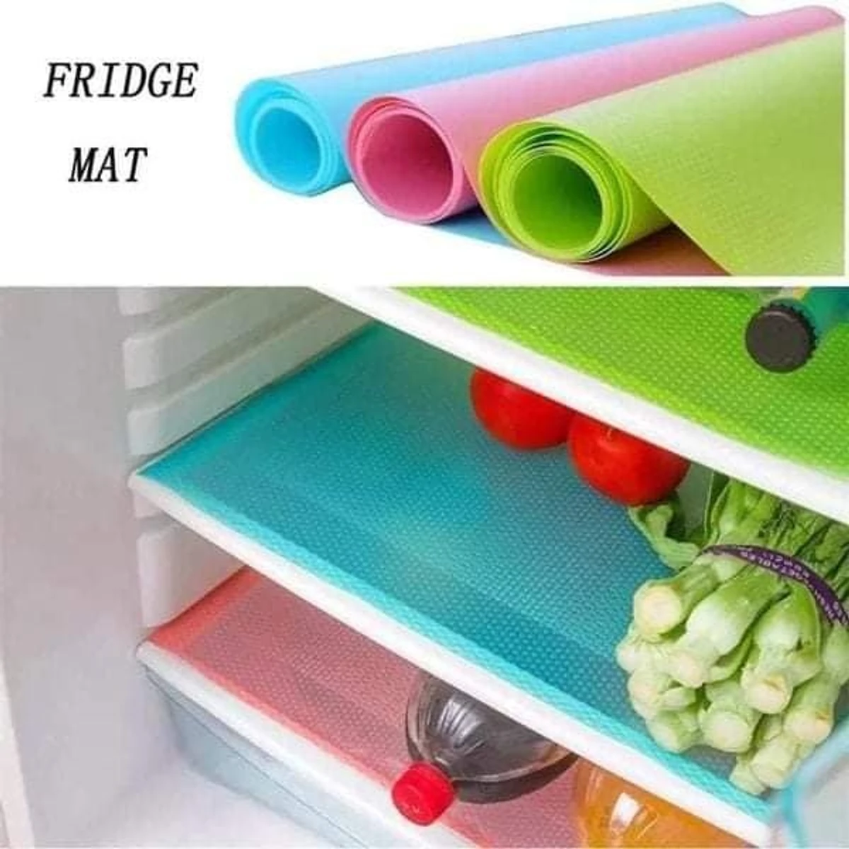 4 Pcs Easy Clean Kitchen Cabinet Pad Refrigerator Anti Slip Fridge Liner Mat